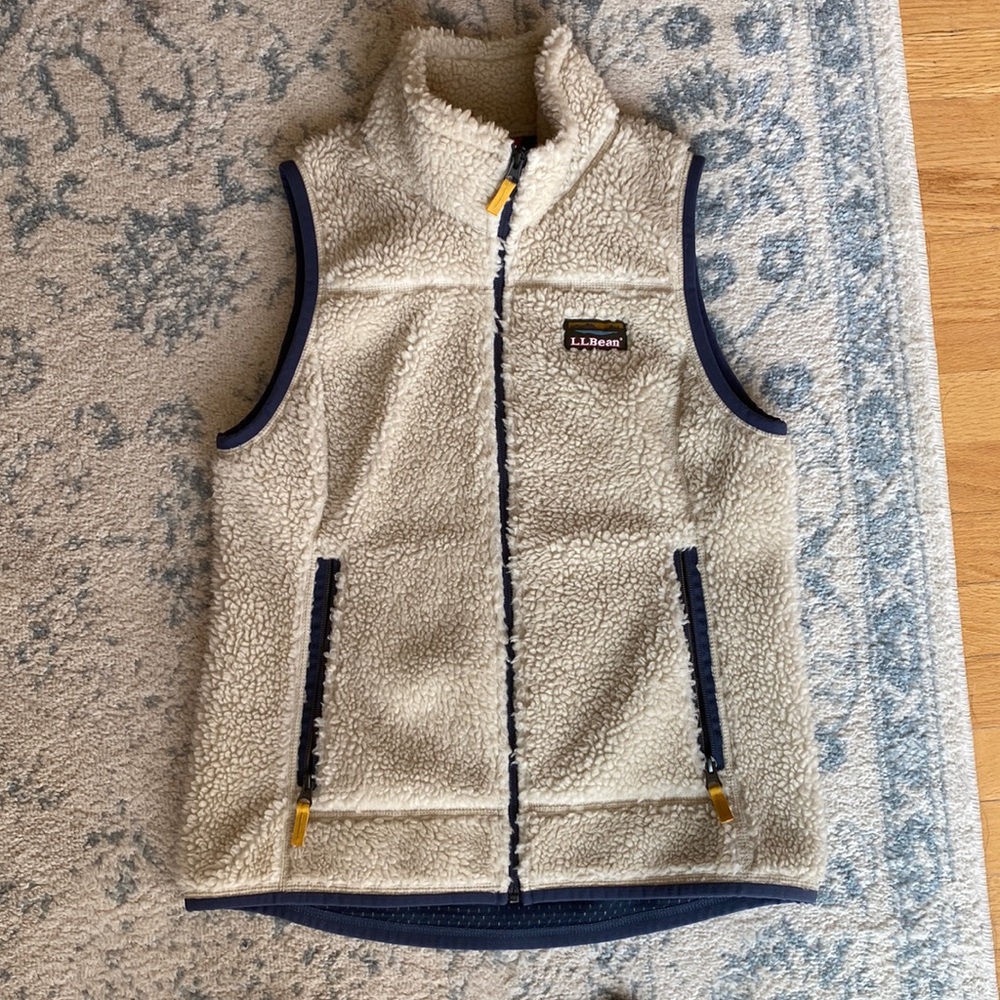 LL Bean Mountain Pile Fleece Sherpa Vest